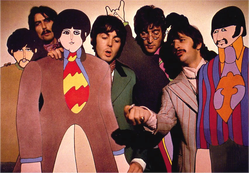 THE BEATLES WITH YELLOW SUBMARINE CHARACTERS, 1968
