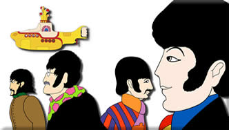 YELLOW SUBMARINE CANVAS ART - GOIN' ROUND IN CIRCLES